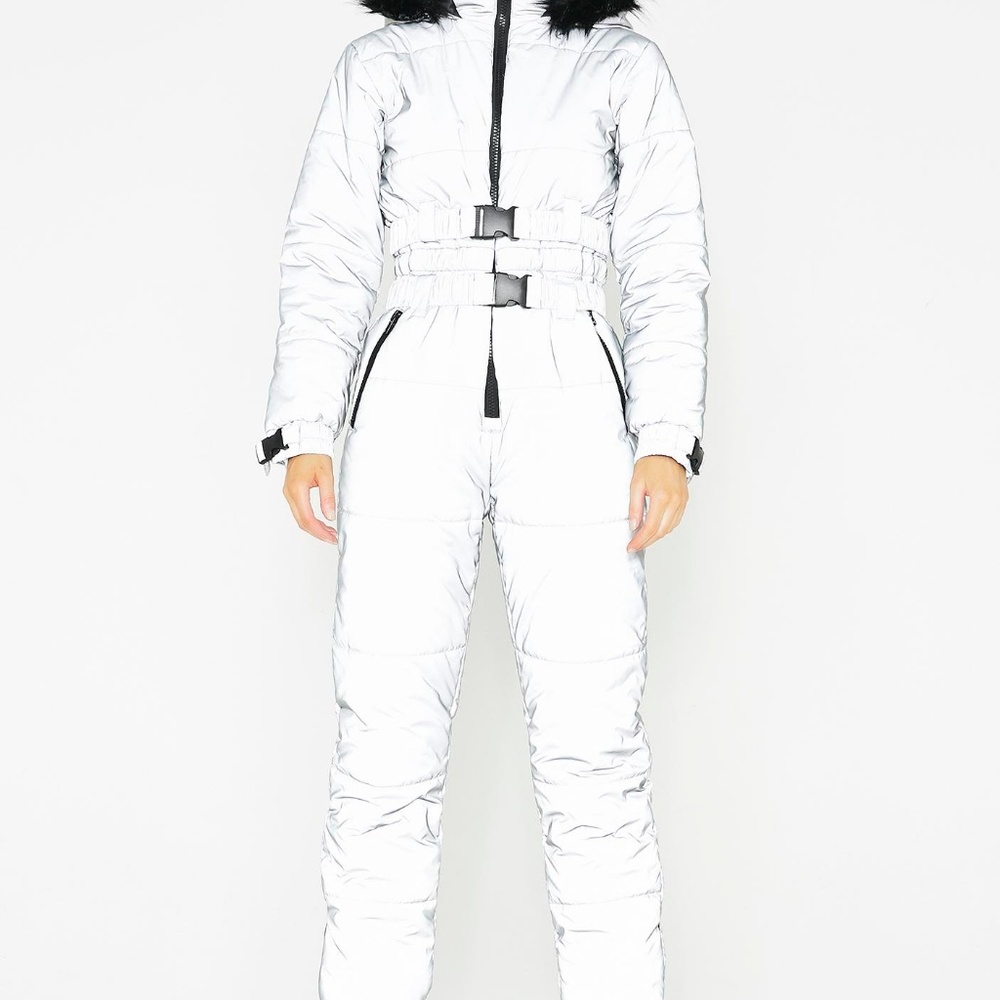 Dolls Kill GAMMA RAY GLIMMER REFLECTIVE SNOWSUIT